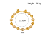 ZENIA 24K GOLD BEADED BRACELET