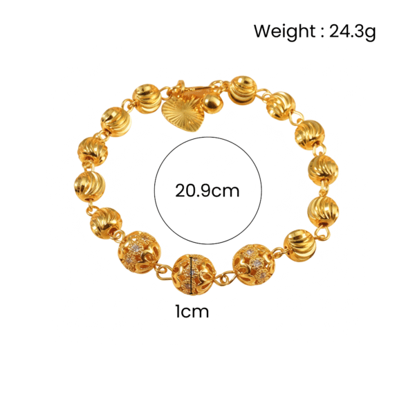 ZENIA 24K GOLD BEADED BRACELET