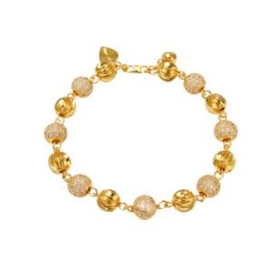 ZENIA 24K GOLD BEADED BRACELET