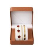 TITANIUM  FIVE-LEAF CLOVER LUXE 3-IN-1 BRACELET SET