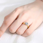 (PETALMY) LIORA TITANIUM RINGS WITH BOX RING FOR GIRLFRIEND RING FOR GIFT ANNIVERSARY ENGAGEMENT JEWELLERY